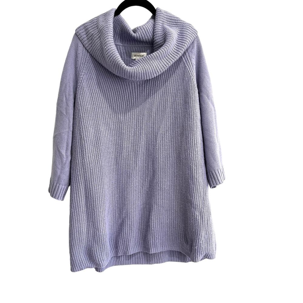 Avenue Women's Lavender Cowl Neck Sweater, 22/24